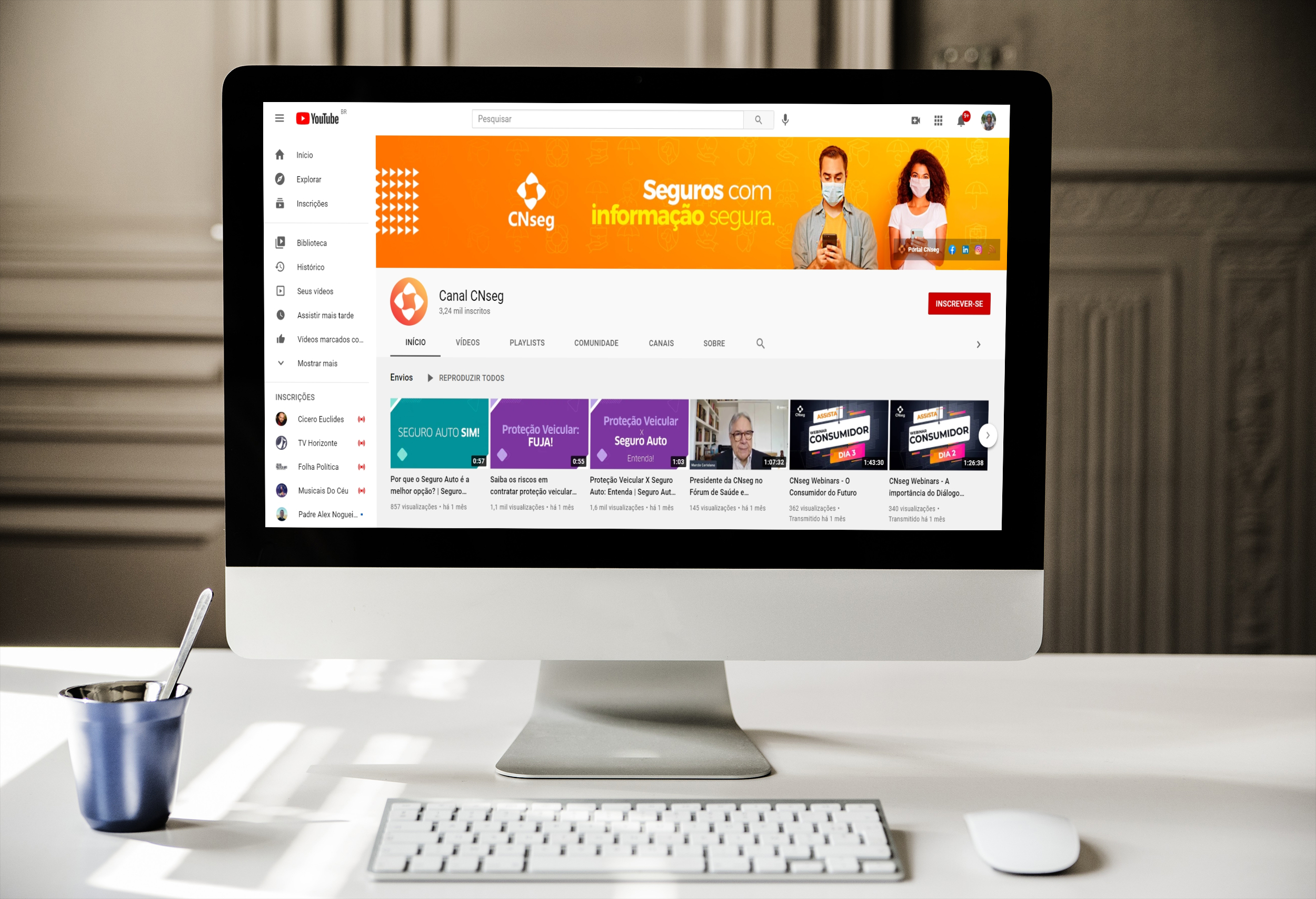 Conheça o novo canal da CNseg no YouTube