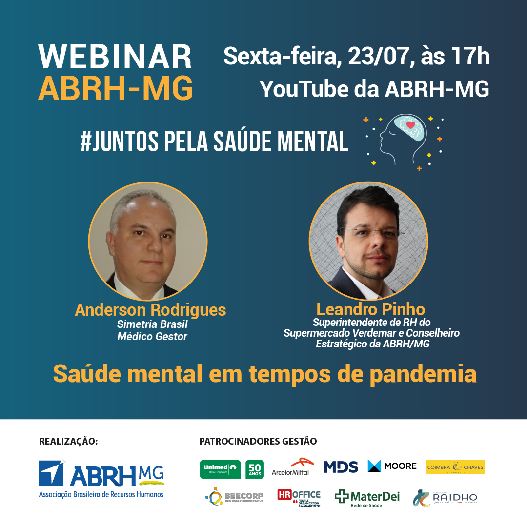 Simetria Brasil apoia Movimento Unidos pela Saúde Mental e participa de webinar da ABRH-MG