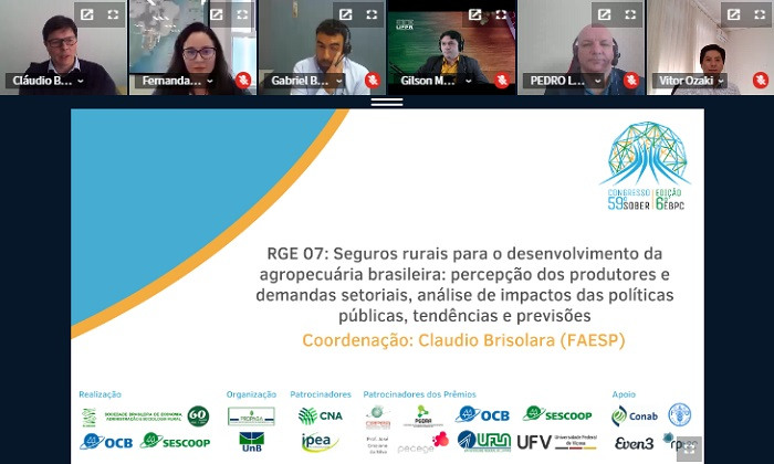 CNA debate agenda de pesquisa em seguros rurais no último dia do 59º congresso da Sober