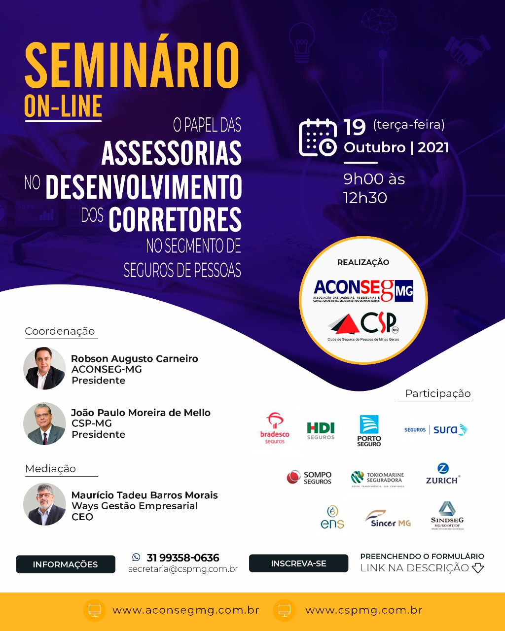 Aconseg-MG e CSP-MG debatem oportunidades do mercado de seguros de pessoas