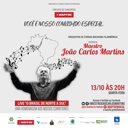‘Circuito de Concertos Mapfre’ apresenta Orquestra de Cordas Bachiana Filarmônica em lives temáticas