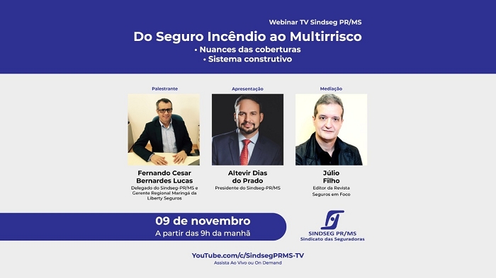 Webinar da TV Sindseg PR/MS nesta terça-feira mostra particularidades fundamentais do seguro incêndio
