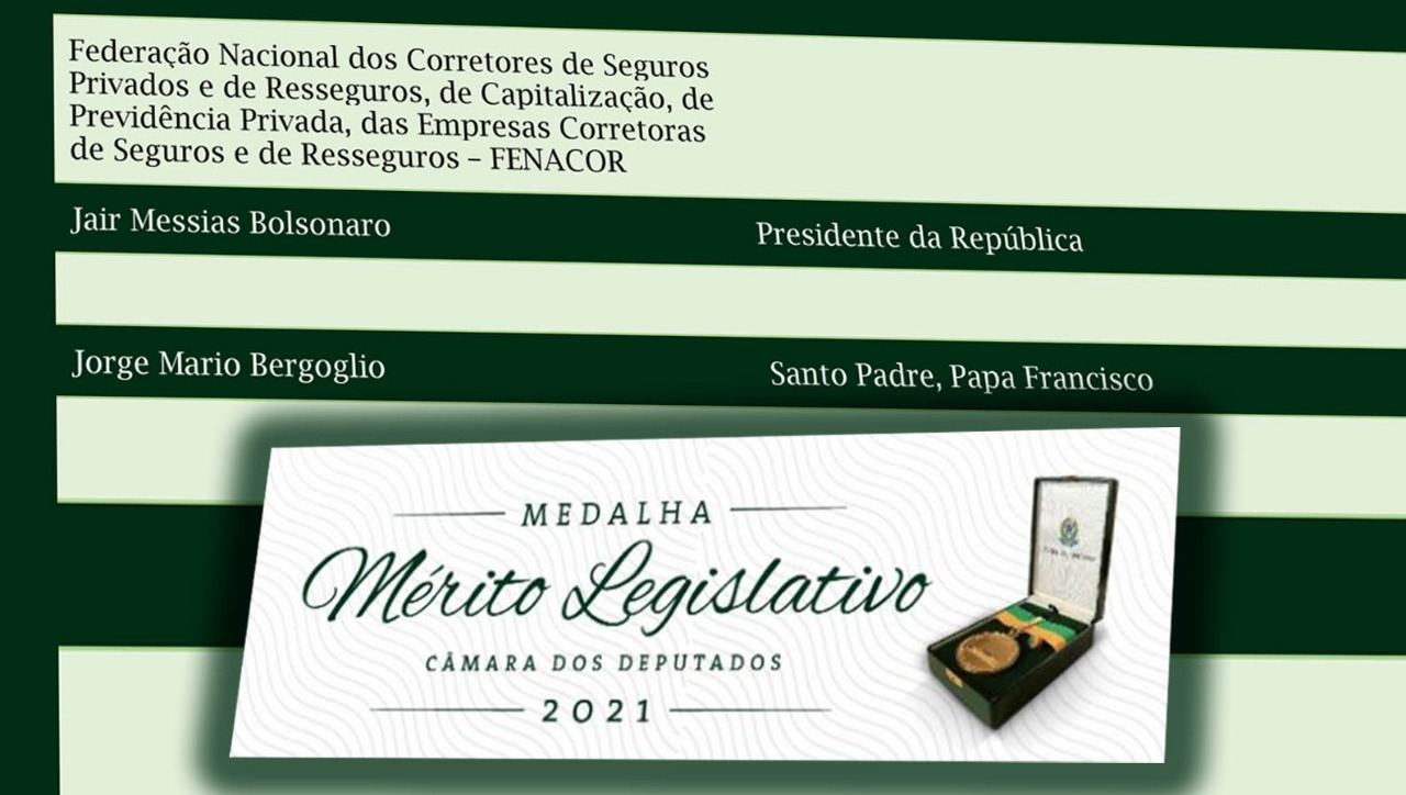 FENACOR recebe “Medalha Mérito Legislativo”