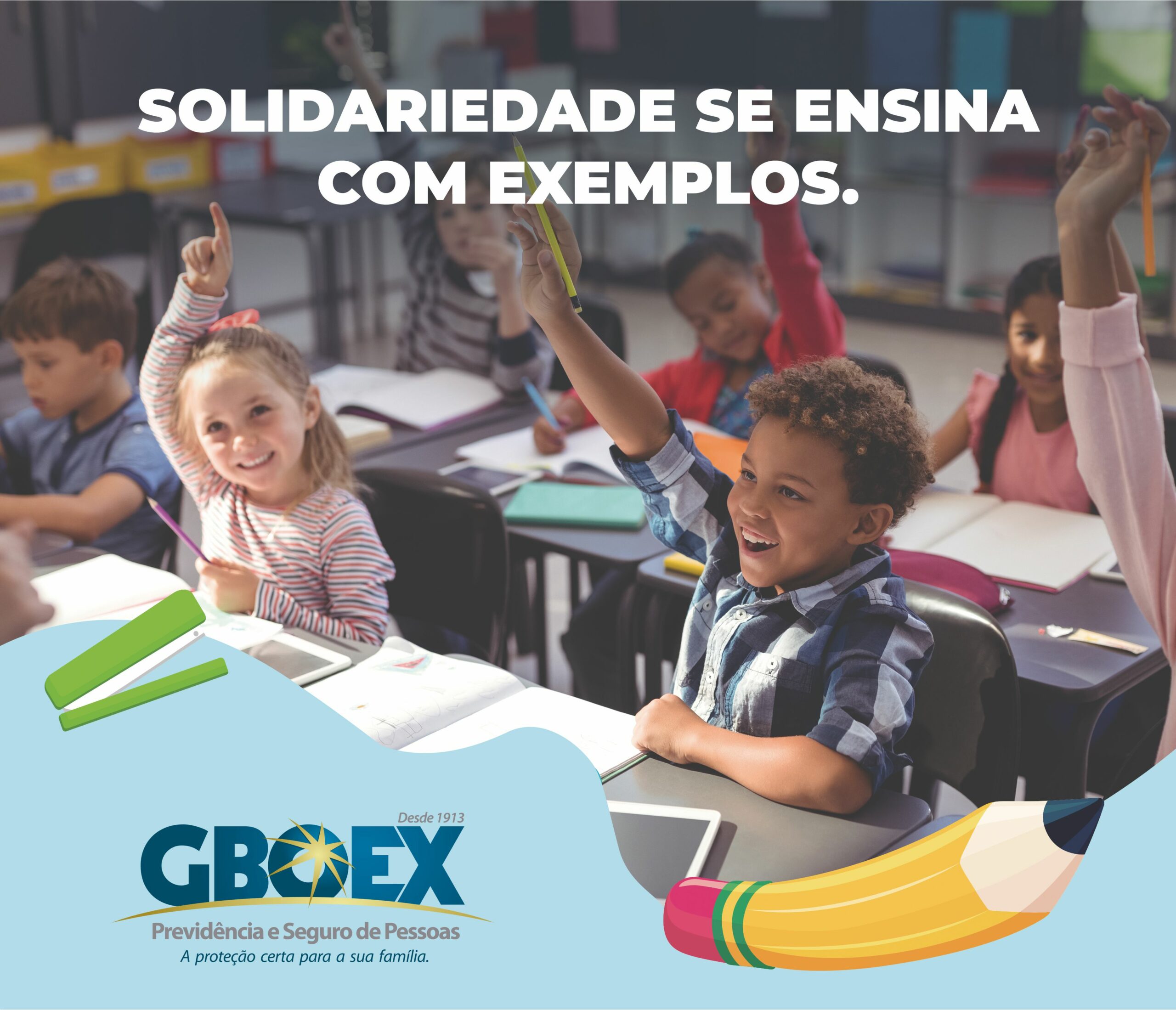 GBOEX promove sua tradicional campanha de arrecadação de material escolar