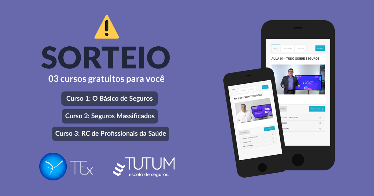 TEx, em parceria inédita com a Tutum Escola de Seguros, disponibiliza cursos gratuitos