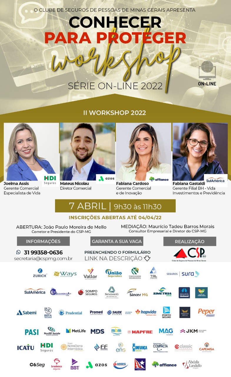 CSP-MG promove série de workshops “Conhecer para Proteger”