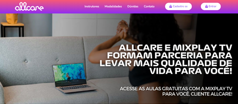 Allcare oferece plataforma de atividades físicas gratuitas
