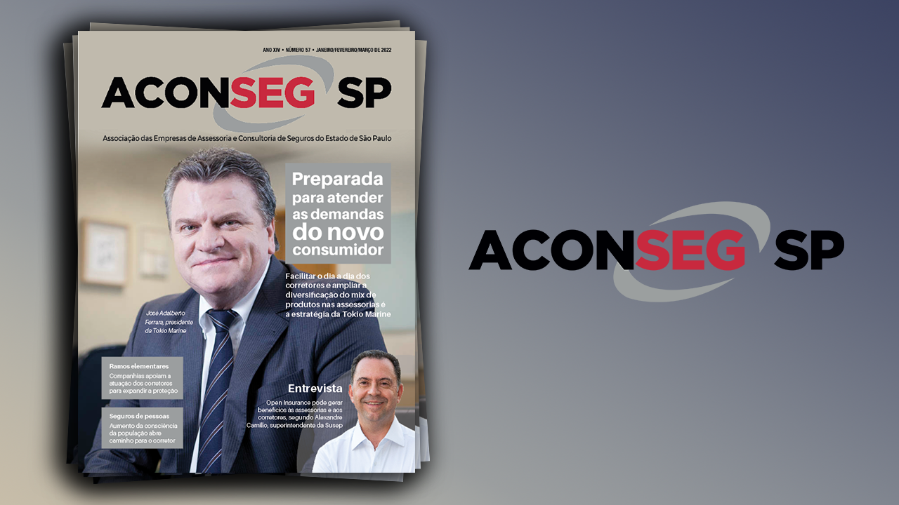 Revista da Aconseg-SP destaca apoio das seguradoras para os corretores diversificarem carteira