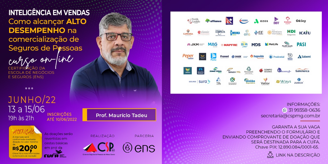 “Inteligência em Vendas”: CSP-MG treina corretor para alcançar alta performance em Seguros de Pessoas