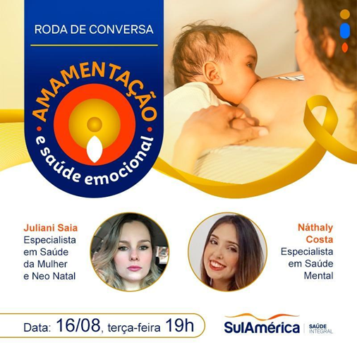 SulAmérica organiza roda de conversa para debater o aleitamento materno e saúde emocional