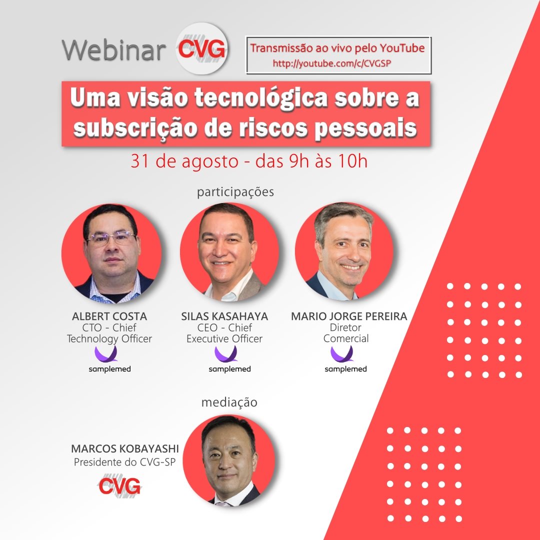 Webinar do CVG-SP com a Samplemed discutirá subscrição de riscos