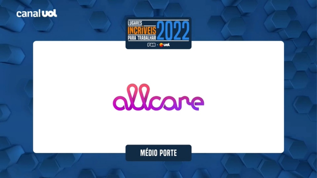 Allcare conquista Prêmio Lugares Incríveis para Trabalhar FIA/UOL