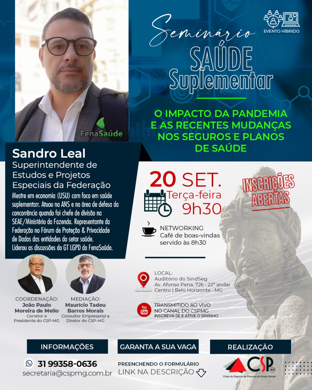 CSP-MG e FenaSaúde: faltam cinco dias para o Seminário Saúde Suplementar