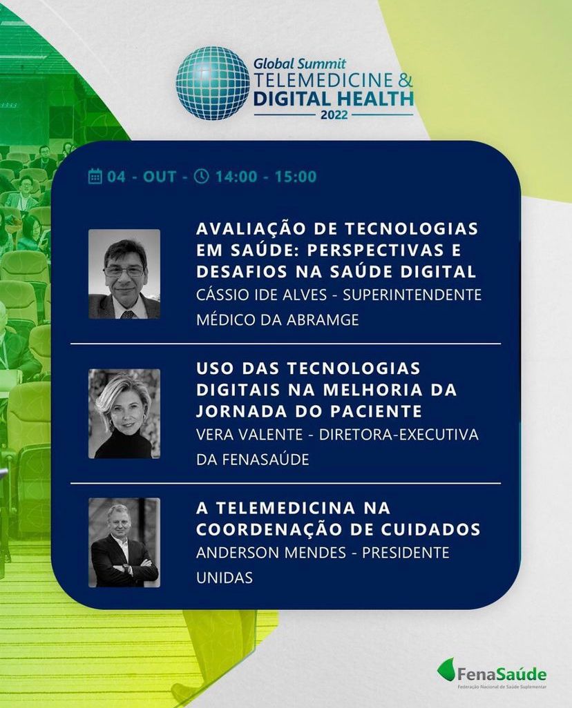 FenaSaúde participa do evento Global Summit Telemedicine & Digital Health 2022
