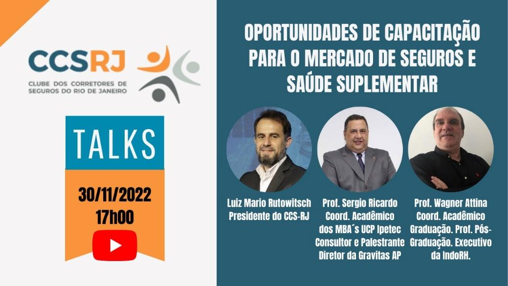 CCS-RJ promove live Talks para apresentar dois novos cursos criados por professores associados do Clube