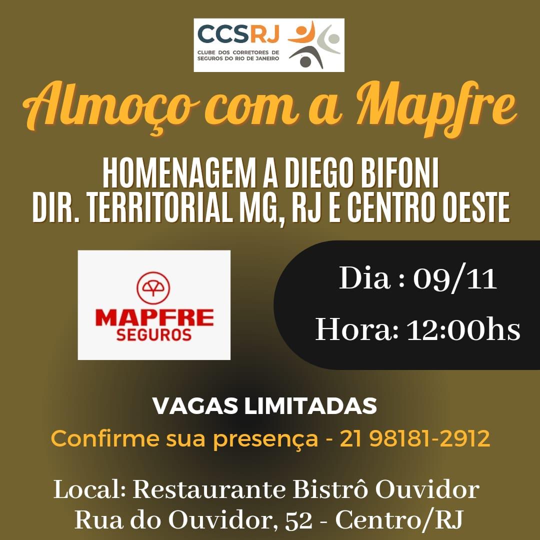 CCS-RJ presta homenagem a Diego Bifoni, da MAPFRE