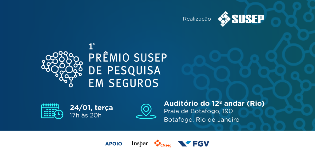 Vencedores recebem 1º Prêmio SUSEP de Pesquisa em Seguros