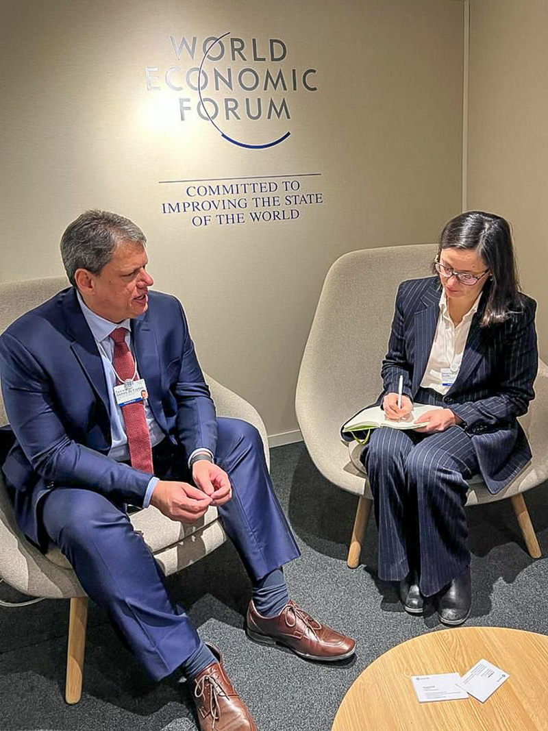 Governador de São Paulo encontra presidente da Swiss Re, maior seguradora do mundo