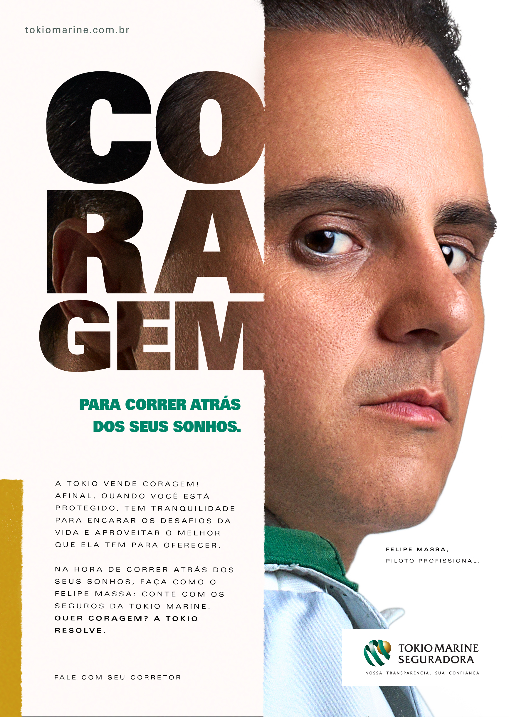 Nova campanha de mídia da Tokio Marine tem Felipe Massa como garoto propaganda e fomenta mensagem de proteção