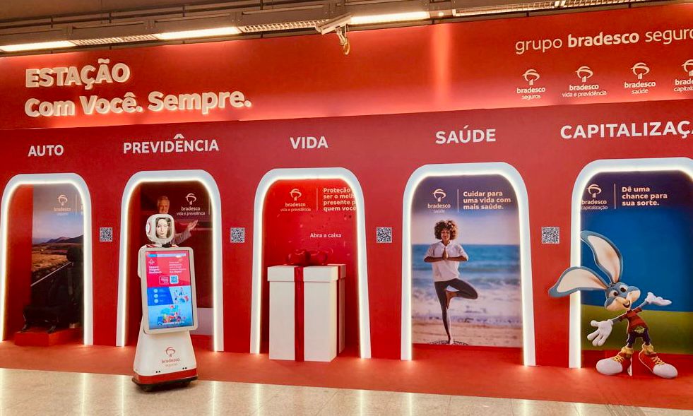 Grupo Bradesco Seguros usa robô interativo no MetrôRio