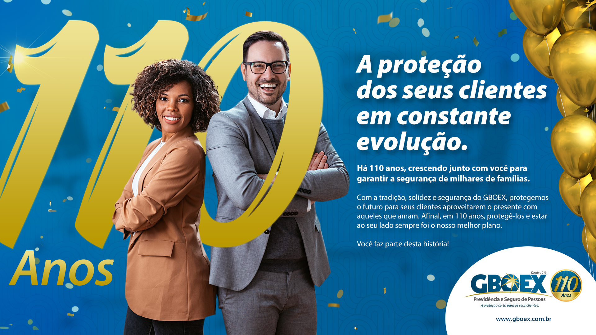 GBOEX lança campanha de comunicação para celebrar os 110 anos de história