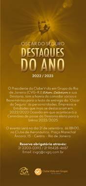 CVG-RJ promove a entrega do “Oscar do Seguro”