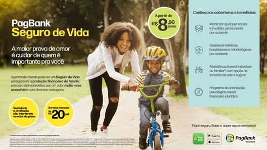 PagBank apresenta nova campanha de Seguro de Vida com oferta de cashback