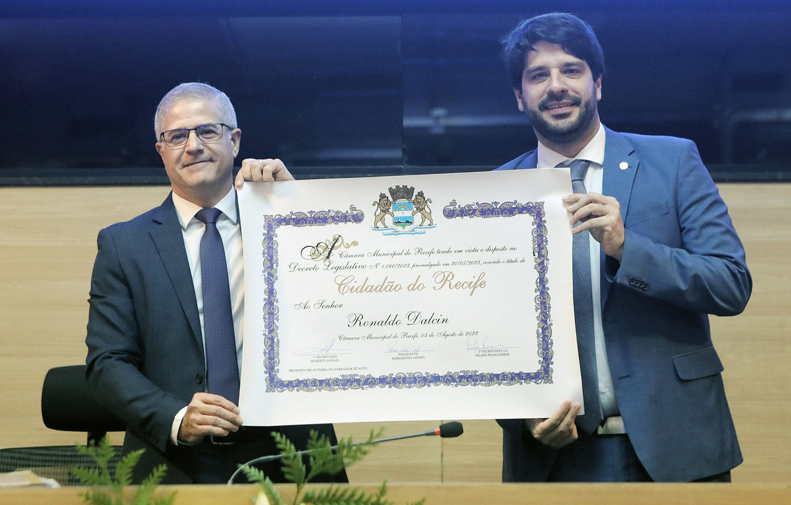 Presidente do Sindsegnne é o mais novo Cidadão do Recife