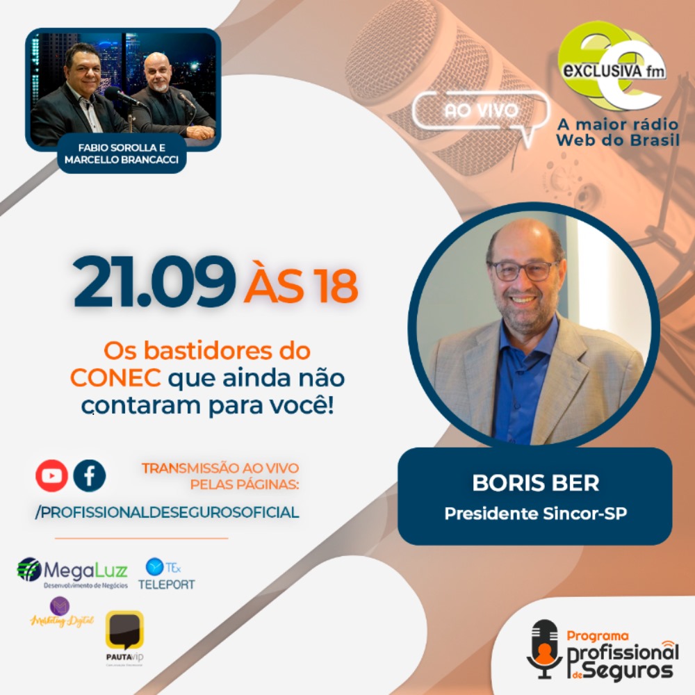 Presidente do Sincor SP participará do programa Profissional de Seguros desta quinta-feira