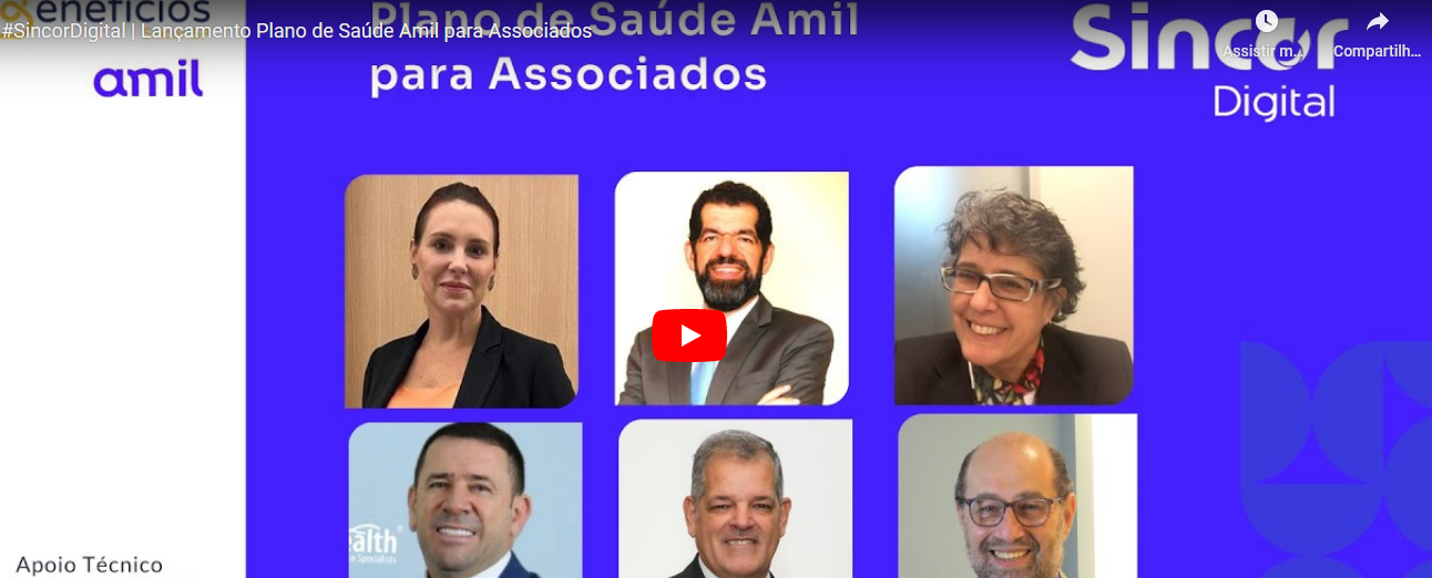 Em live, Sincor-SP lança novo plano de saúde da Amil, com apoio técnico da Brazil Health