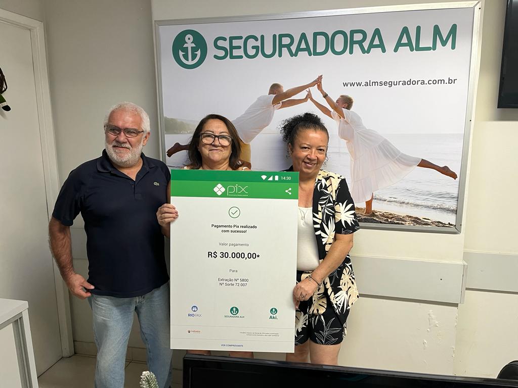 Sorteio de Capitalização ALM contempla beneficiária com o valor de R$ 30 mil