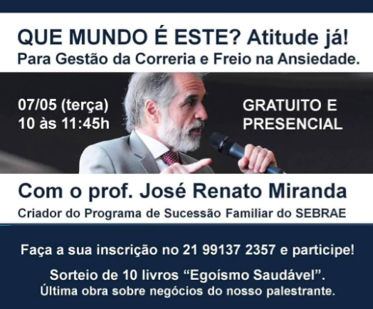 Gestão da Correria e Freio na Ansiedade tema de palestra para corretores no Rio de Janeiro