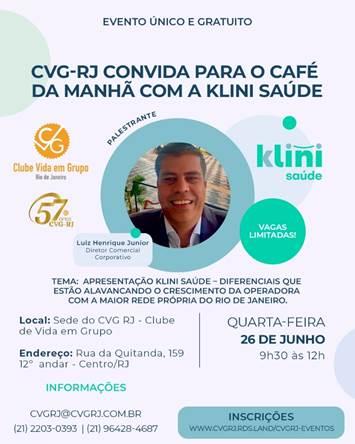 CVG-RJ recebe a Klini Saúde para um café da manhã