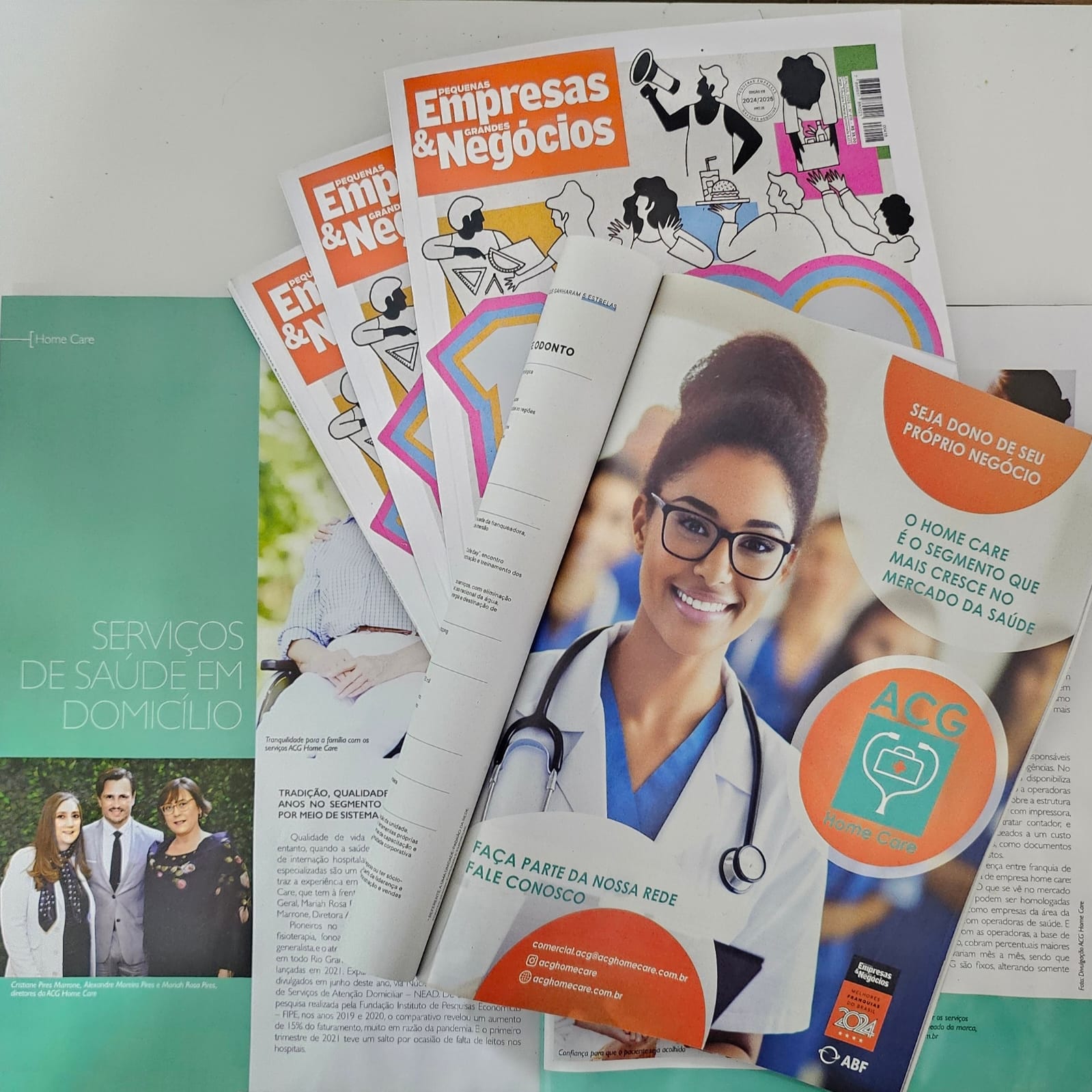 ACG Home Care recebe prêmio de melhor franquia do setor da revista PEGN