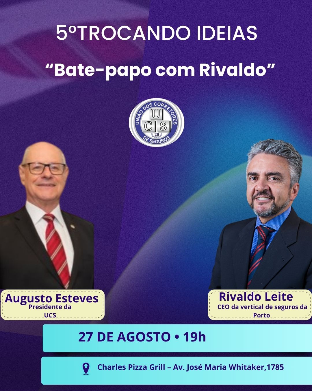 UCS recebe Rivaldo Leite no 5º Trocando Ideias de 2024