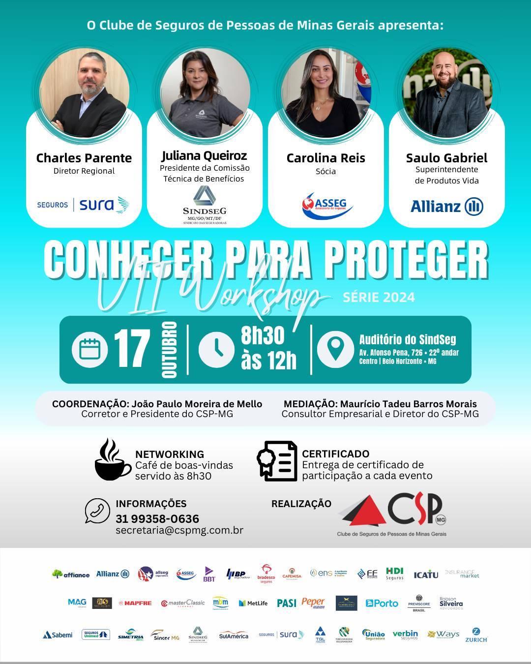 CSP-MG dá sequência à série de workshops Conhecer para Proteger