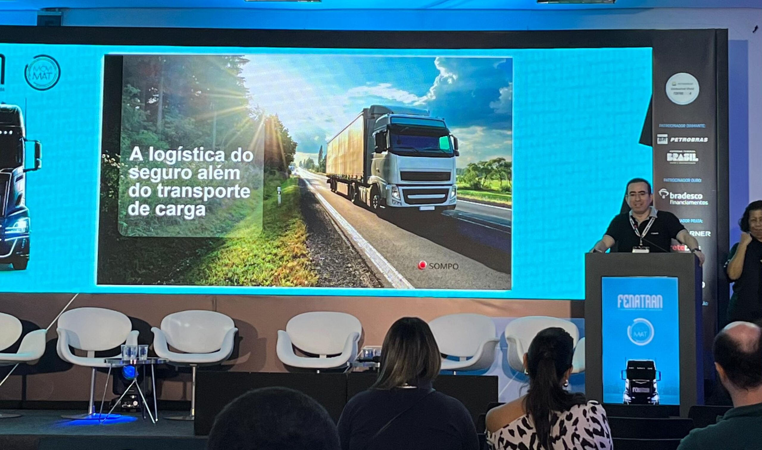 Sompo apresenta casos práticos de gerenciamento de riscos na cadeia de transporte e logística durante a FENATRAN