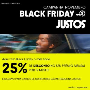 Justos oferece 25% de desconto durante um ano para corretores parceiros na Black Friday