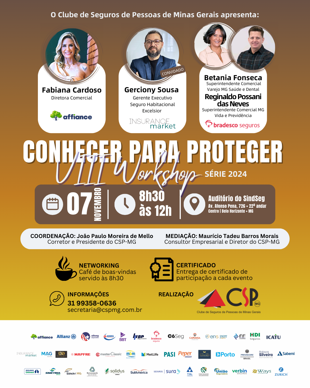 CSP-MG promove Workshop Conhecer para Proteger com foco na capacitação e networking