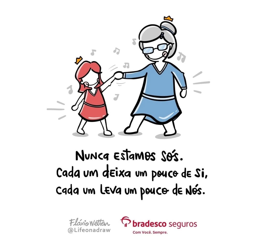 Parceria entre Grupo Bradesco Seguros e o perfil @lifeonadraw reforça, de forma lúdica, o conceito de Planejamento e a Cultura de Proteção e Cuidado