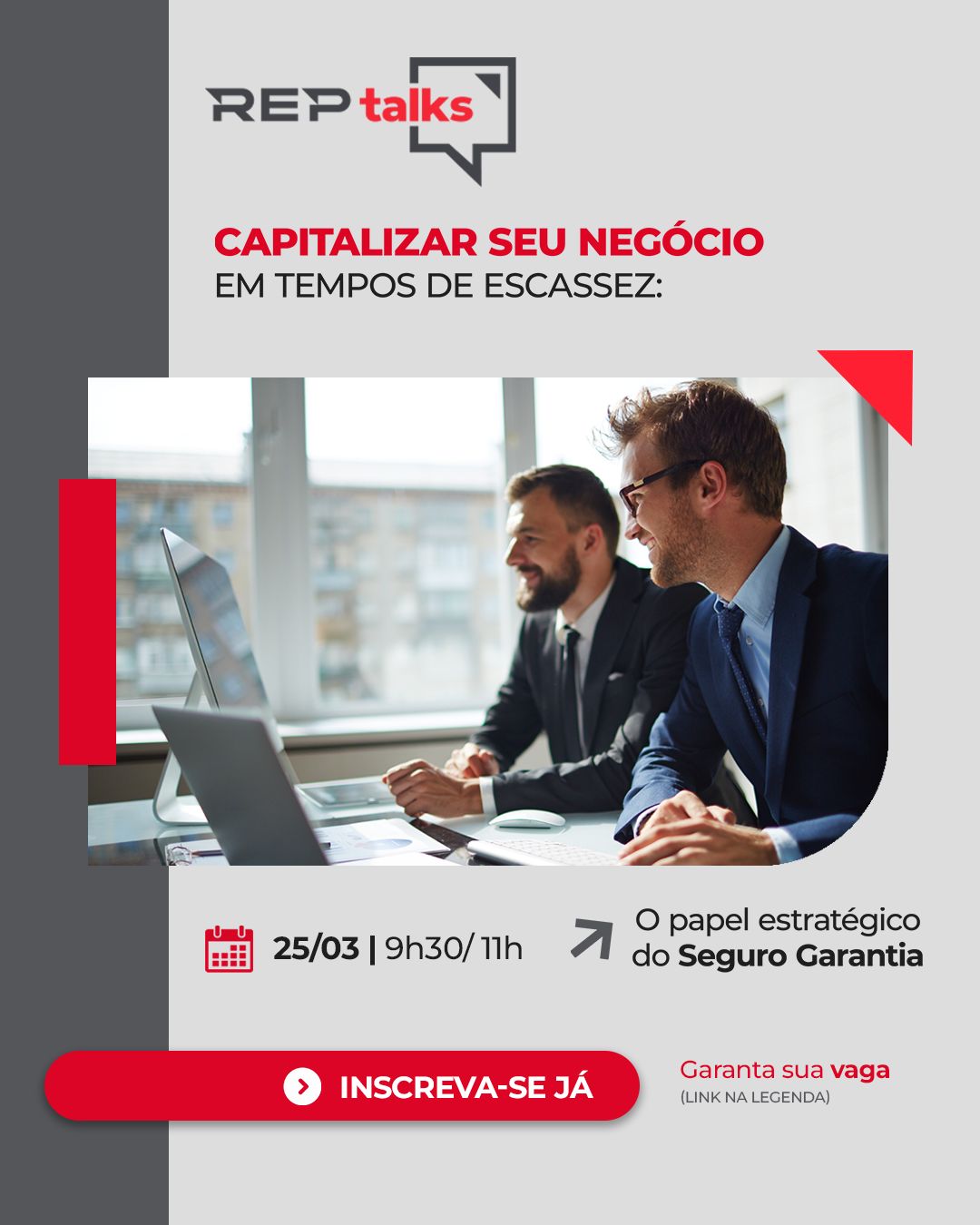 REP Seguros promove evento online sobre Seguro Garantia e capitalização de negócios em tempos de escassez