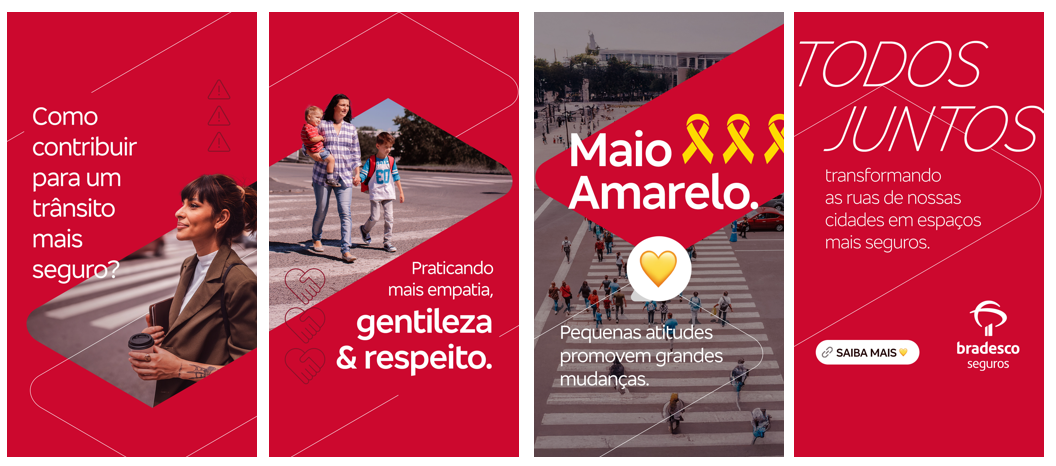 Bradesco Seguros promove conscientização no Maio Amarelo e mês do automóvel
