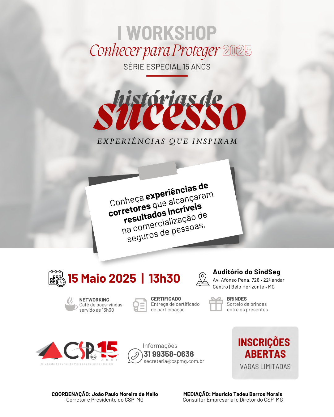CSP-MG inicia nova temporada de workshops com foco em histórias de sucesso