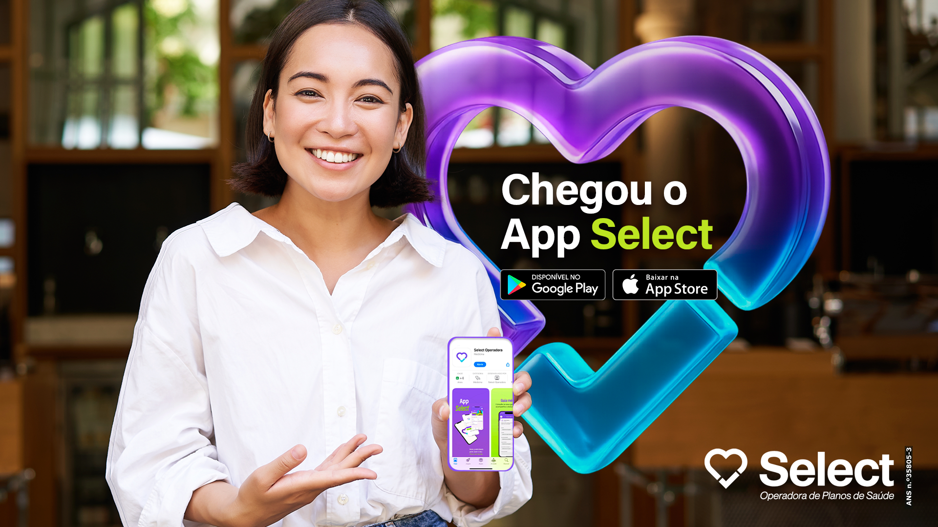 Select lança aplicativo