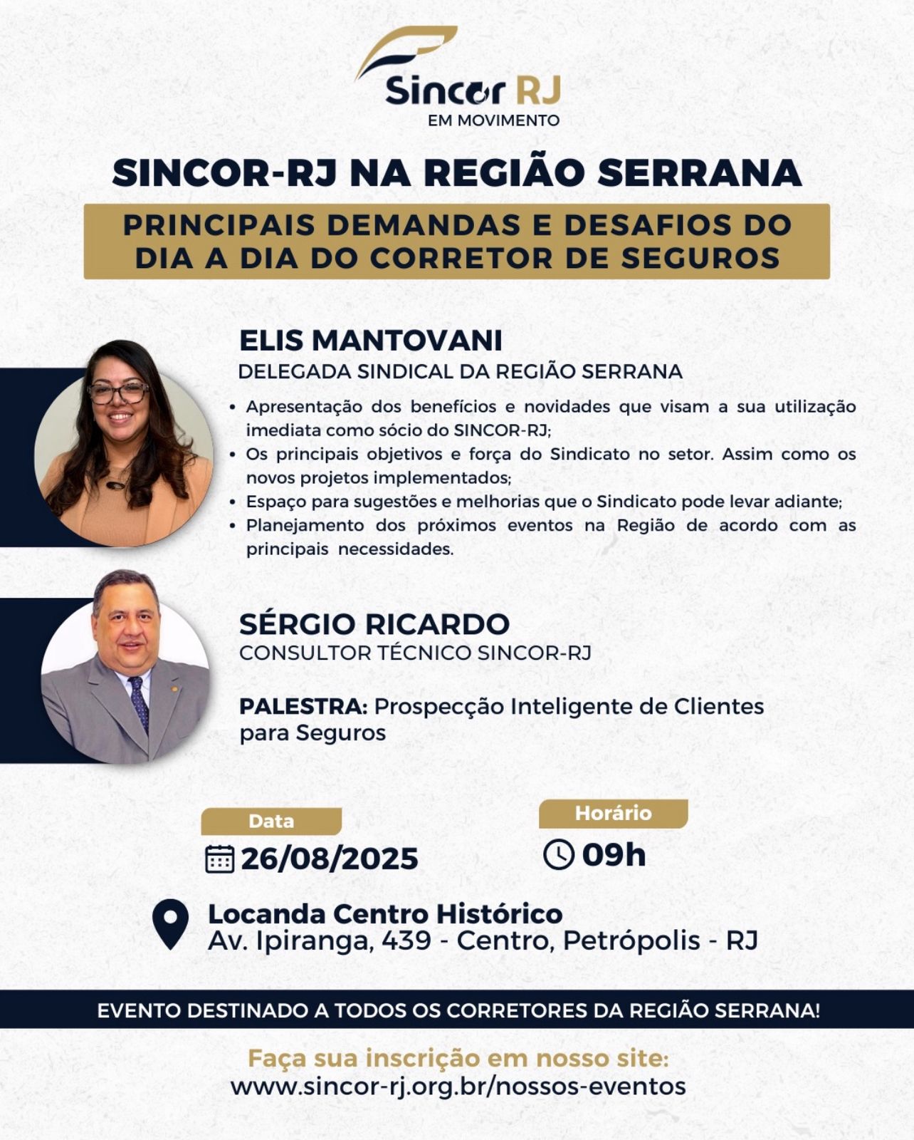 Petrópolis recebe nova edição do projeto Sincor-RJ em movimento