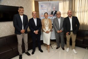 Maurício Tadeu Barros Morais (diretor do CSP-MG), Edson Franco (presidente da FenaPrevi), Andréia Padovani (presidente do SindSeg MG/GO/MT/DF), João Paulo Moreira de Mello (presidente do CSP-MG), Gustavo Bentes (presidente do Sincor-MG)