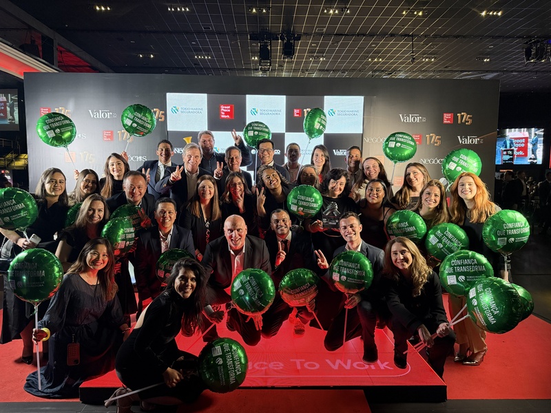 Tokio Marine é eleita a 2ª Melhor Empresa para Trabalhar no Brasil