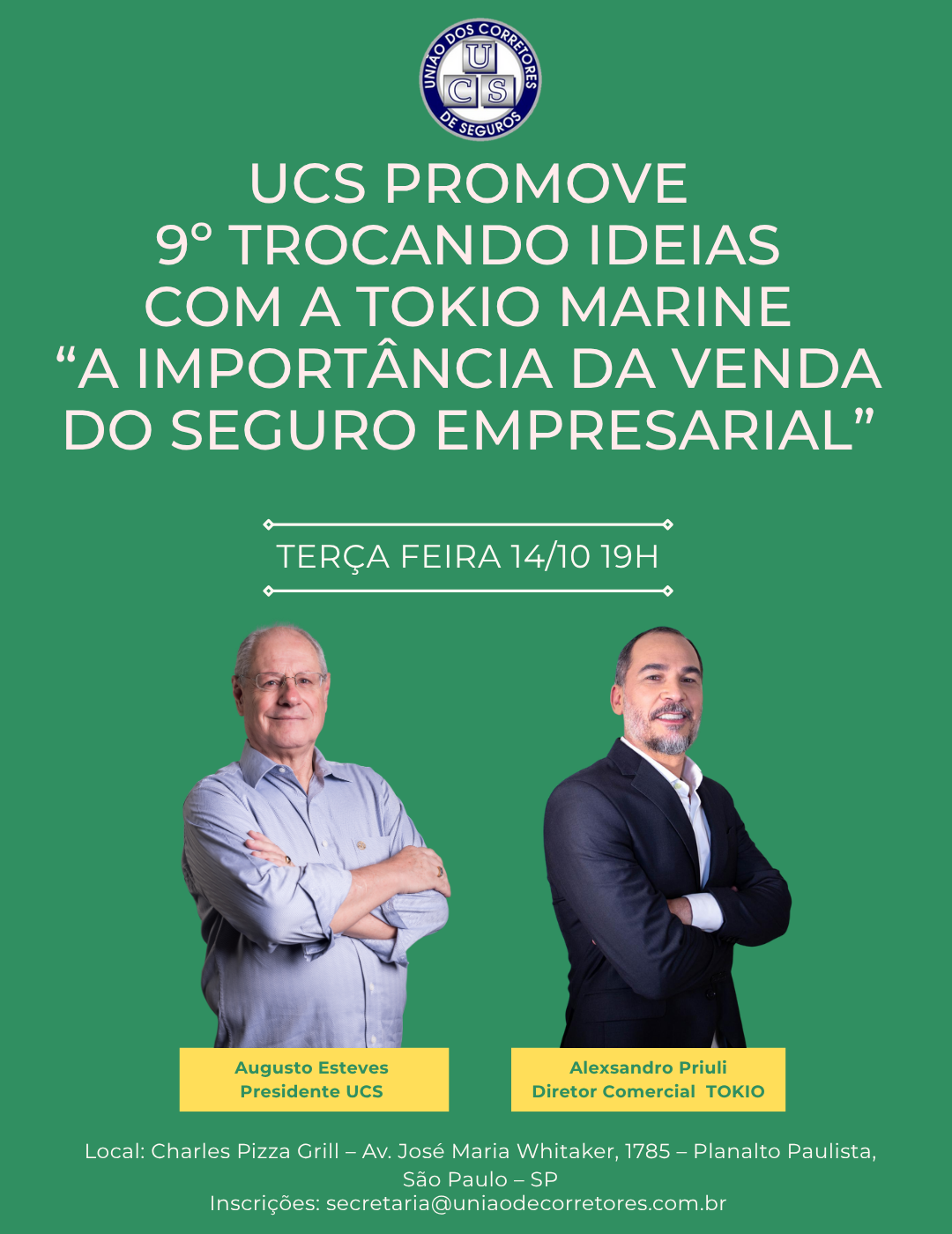 UCS promove 9º Trocando Ideias com a Tokio Marine