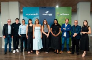 Executivos da Affiance, ESB.Corp, Simetria Brasil e Plamedh no evento de lançamento, em Belo Horizonte